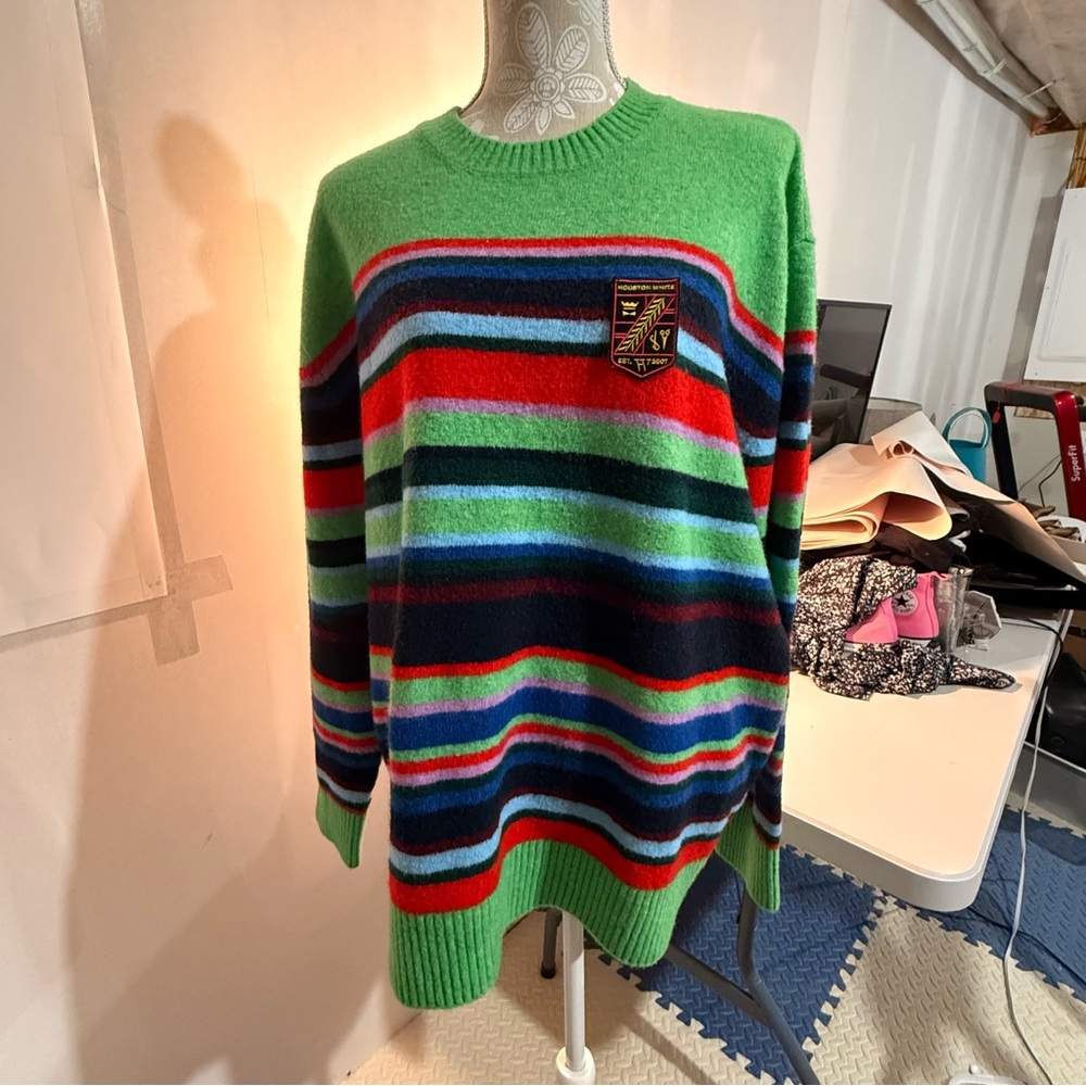 Houston White Men’s XL Colorful Striped Sweater
